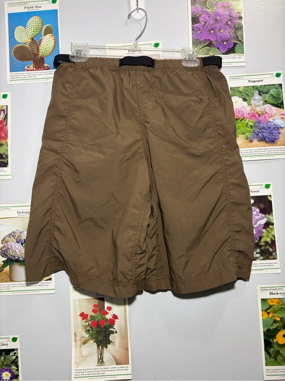 Patagonia Men's Brown Outdoor Hybrid Shorts with Webbing Belt